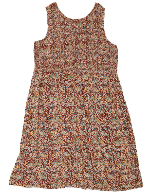 Abito lungo senza maniche da donna Fat Face UK 24 4XL Paisley multicolore