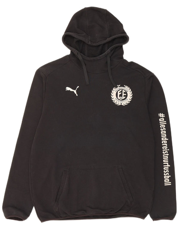 Felpa con cappuccio grafica Puma da uomo Fussballclub Ebershausen media nera