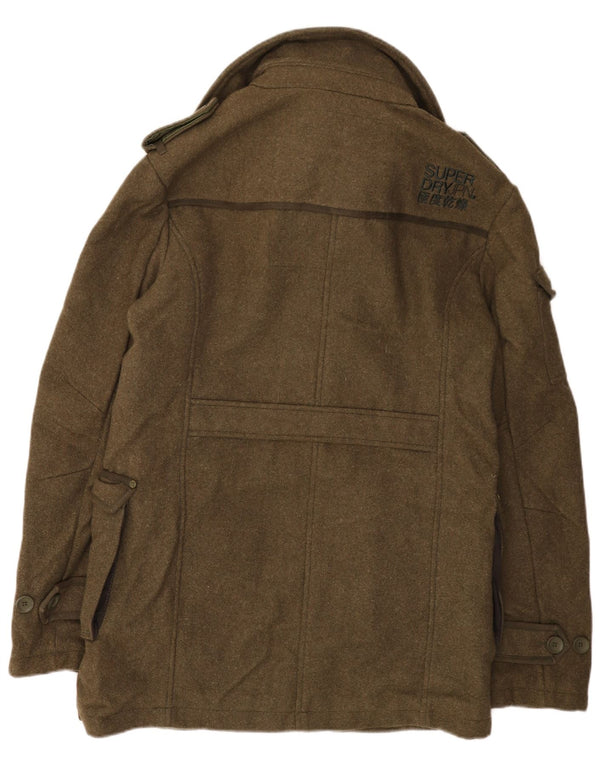 Cappotto militare da uomo Superdry in lana kaki UK 42 XL