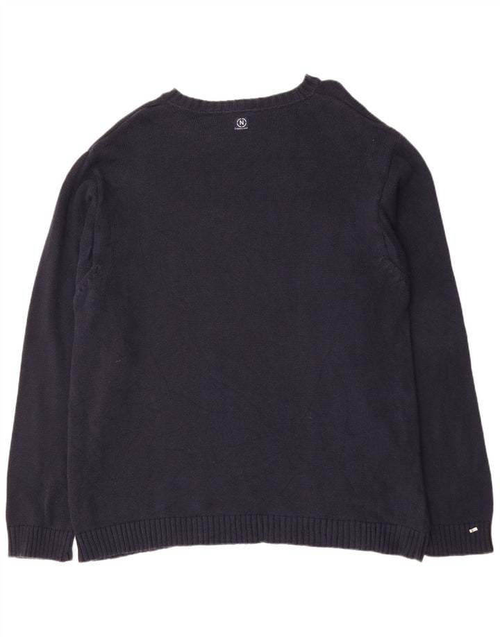 Maglione maglione girocollo da uomo NAUTICA 2XL cotone blu navy