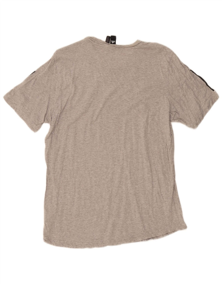 T-shirt grafica da uomo Adidas Top in cotone grigio medio