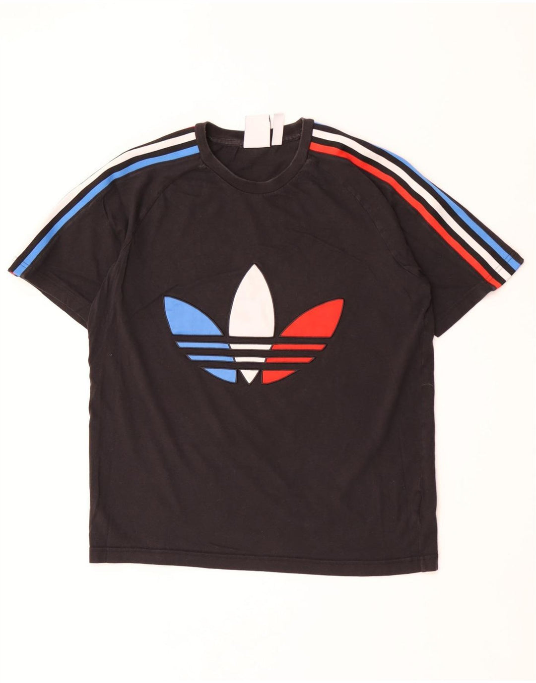 T-shirt grafica da uomo Adidas Top in cotone nero medio