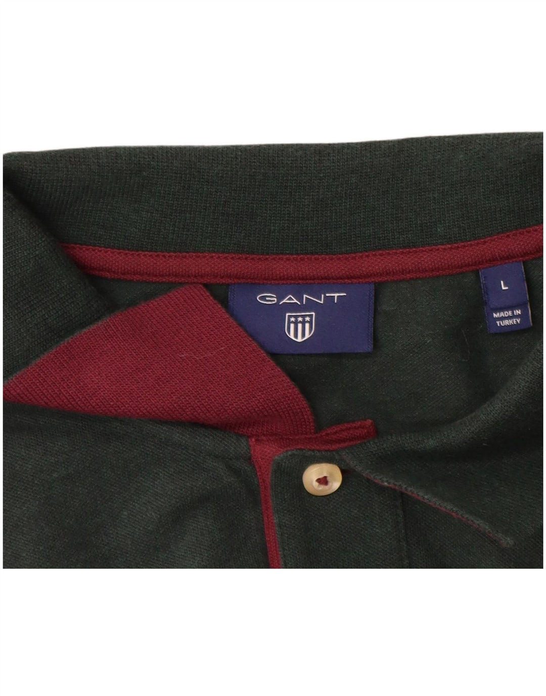 Polo da uomo Gant grande in cotone kaki
