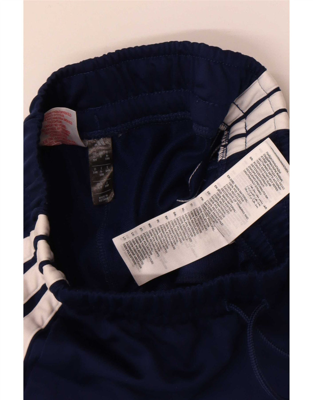 Pantaloni della tuta Adidas Climacool da ragazzo 9-10 anni in poliestere blu navy