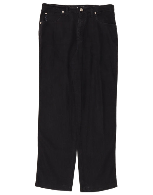 Pantaloni casual dritti da uomo Armani Jeans W32 L30 in cotone blu navy