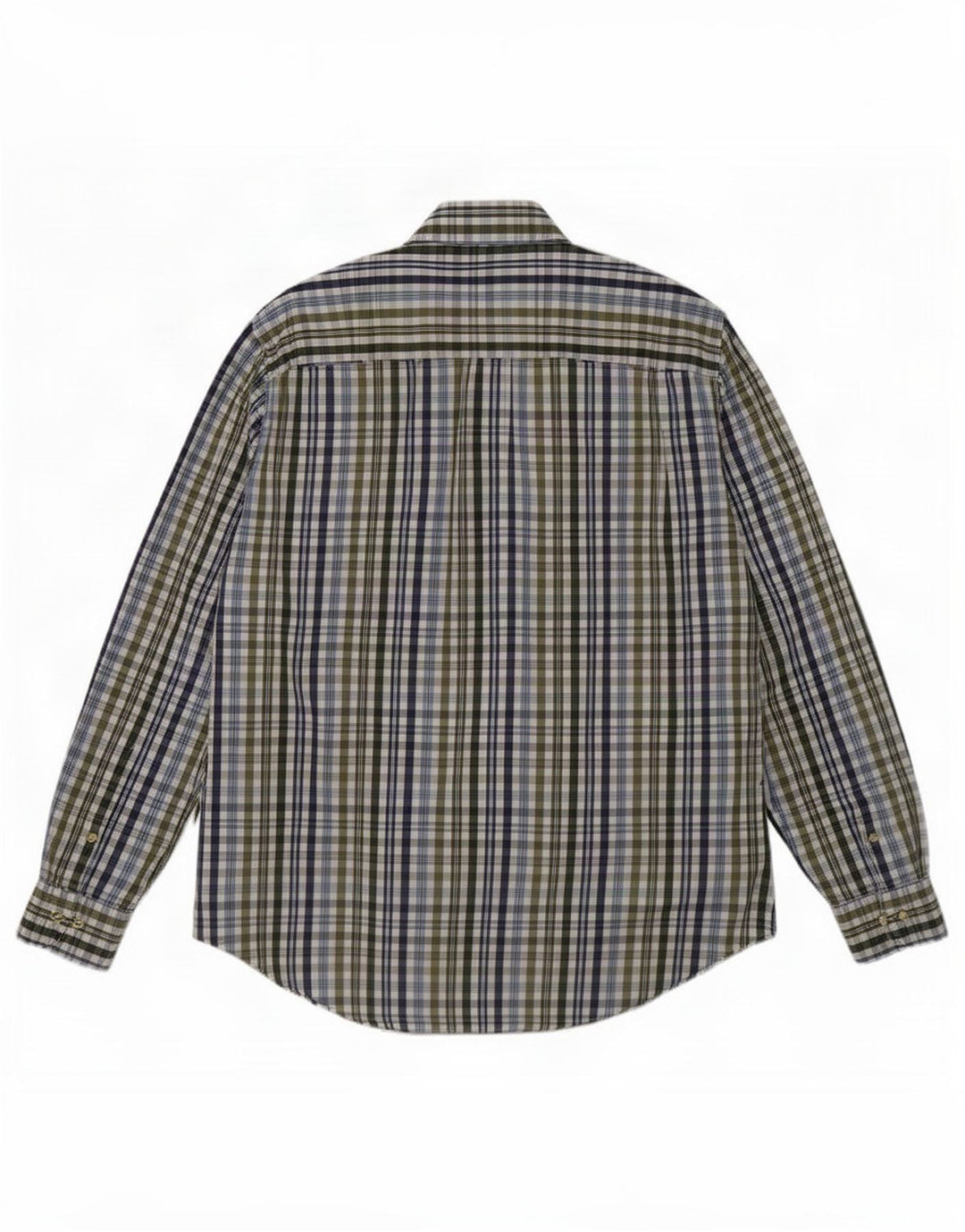 Burberry Mens Shirt Size 4 Large Green Check Cotton