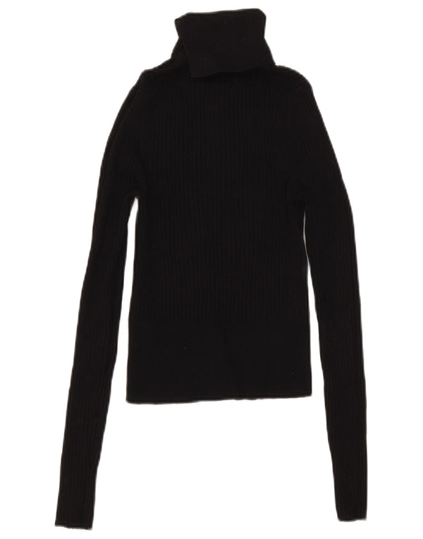 Top corto da donna Zara a maniche lunghe UK 8 piccolo in viscosa nera