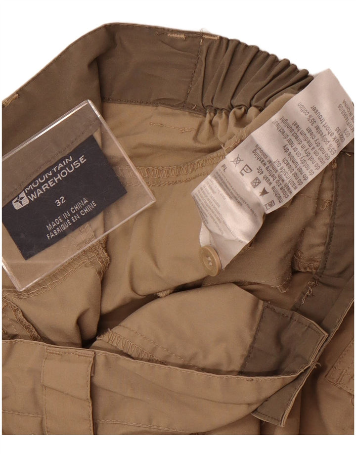 Pantaloni cargo dritti da uomo Mountain Warehouse W32 L29 Poliestere beige