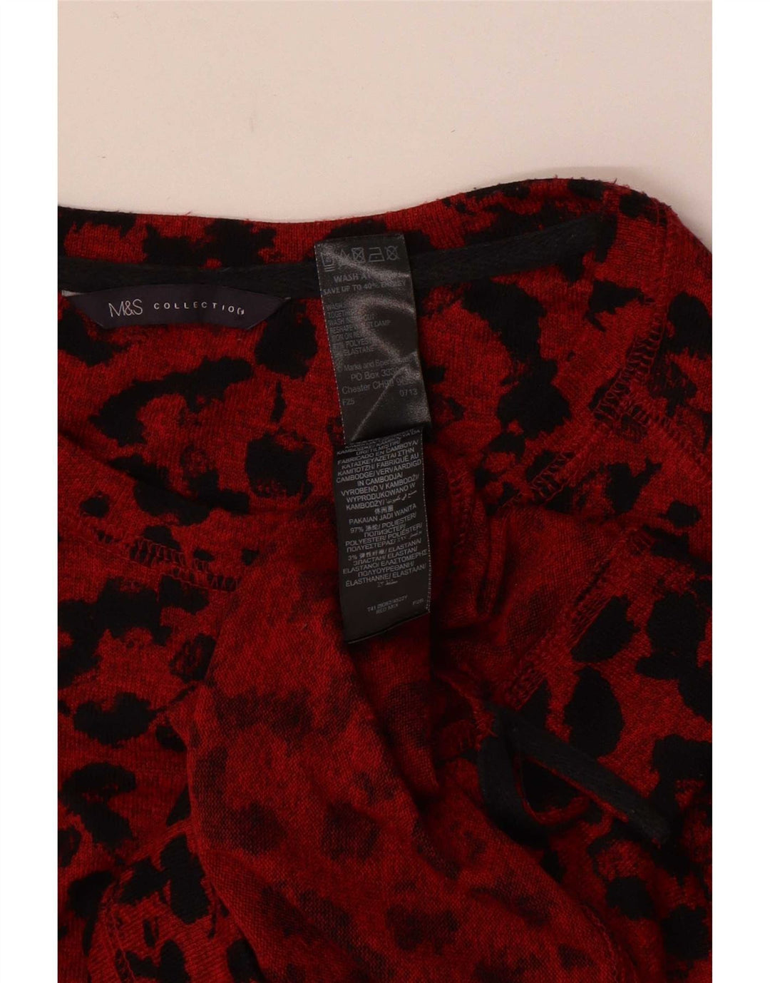 Maglione maglione con scollo a barca da donna Marks & Spencer UK 12 rosso medio