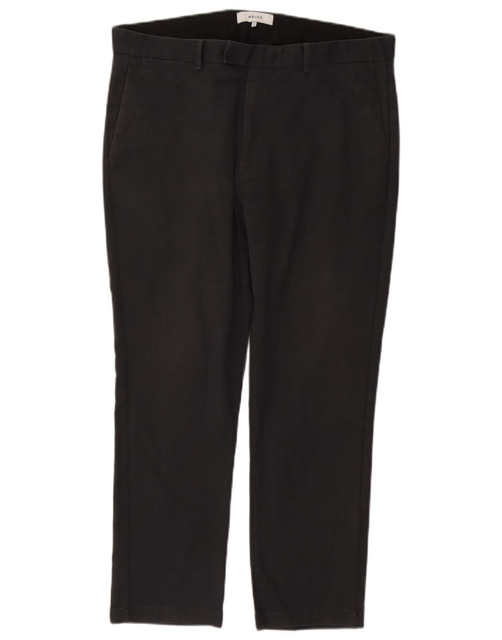Pantaloni da abito slim da uomo Reiss W36 L27 in cotone grigio