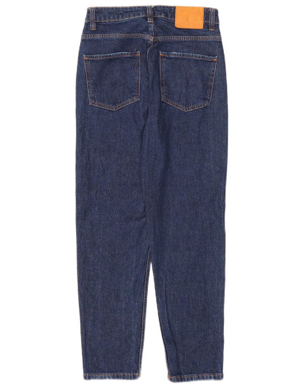 Jeans dritti da donna Zara EU 36 XS W26 L28 cotone blu navy