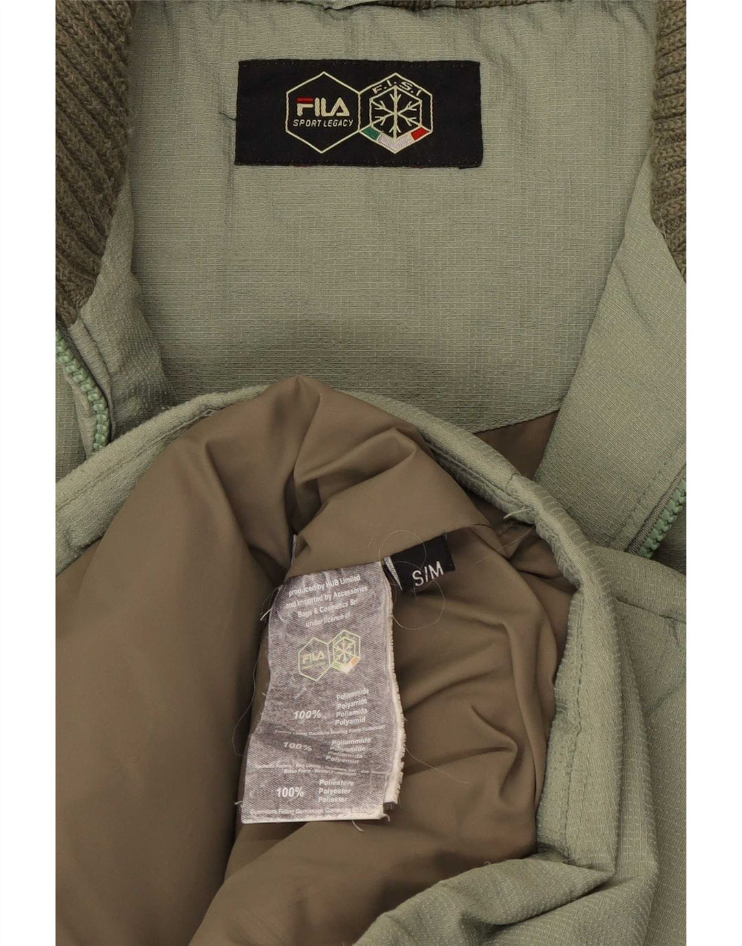 Giacca imbottita da uomo Fila UK 36 Small Khaki Poliammide