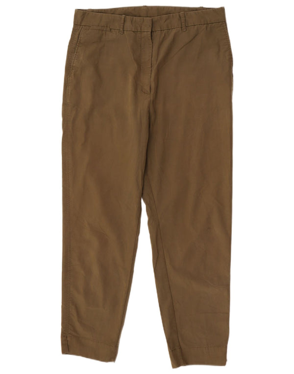 Pantaloni chino affusolati da donna Marks & Spencer UK 16 Large W32 L27 Cachi