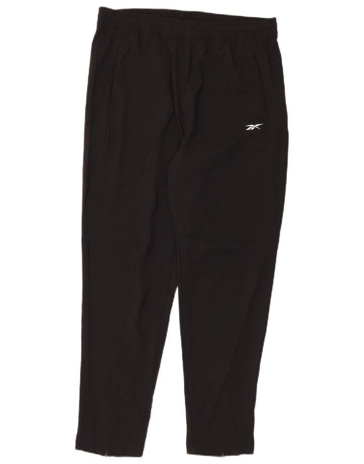 Pantaloni da tuta da uomo Reebok Large neri in poliestere