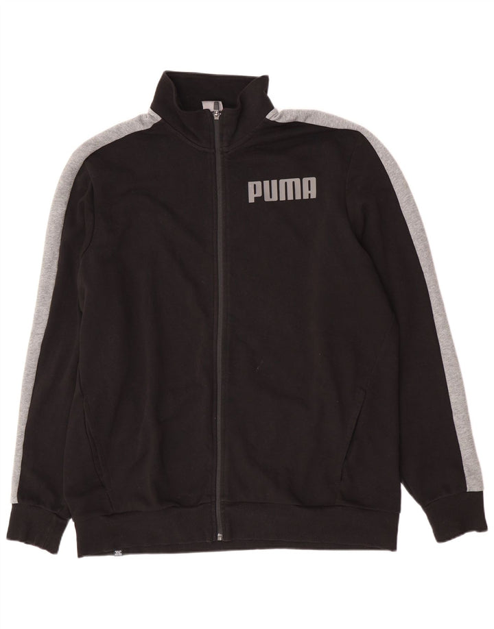 Giacca da ginnastica grafica da uomo Puma 2XL in cotone color block nero