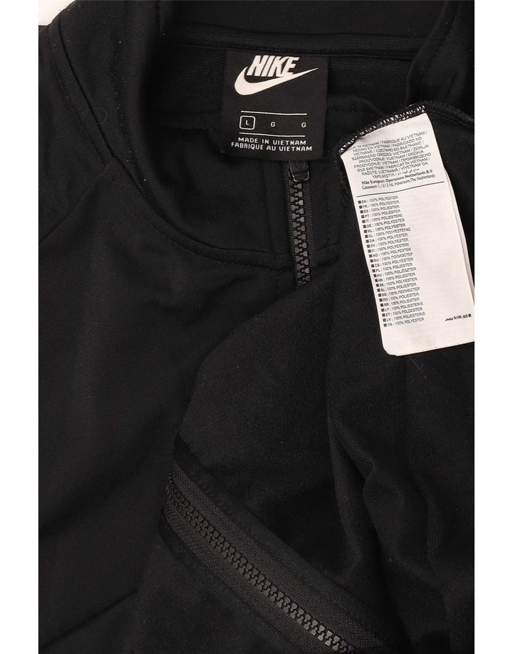 Giacca da ginnastica da uomo Nike, giacca grande, nera, in poliestere