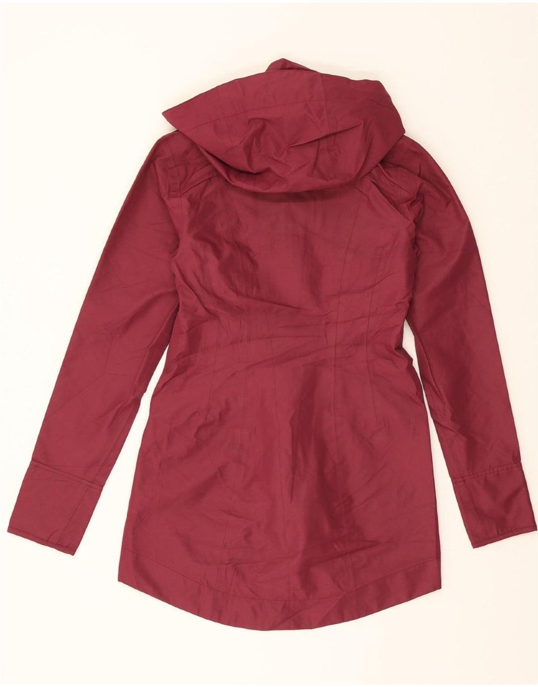 ATHLETA Womens Hooded Raincoat UK 2 2XS Burgundy Polyester Vintage Athleta and Second-Hand Athleta from Messina Hembry 
