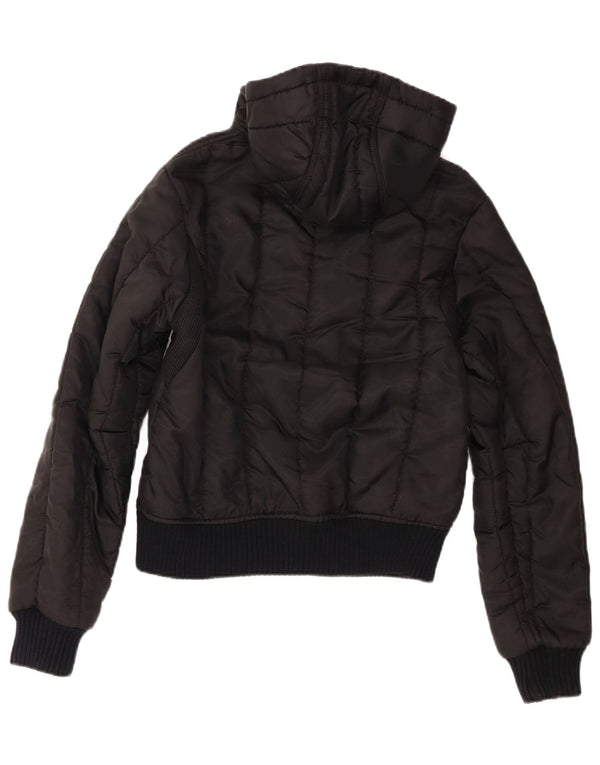 Giacca imbottita con cappuccio da donna Refrigiwear UK 14 poliestere nero medio