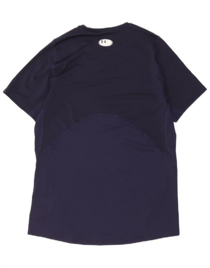 T-shirt Under Armour da uomo Heat Gear Top grande in poliestere blu navy