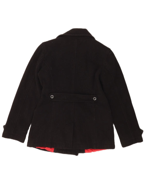 Cappotto da marinaio da donna Tommy Hilfiger UK 12 lana nera media