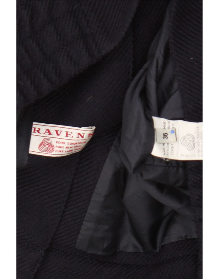 Giubbotto bomber oversize da donna Ravens EU 36 piccolo blu navy in lana vergine