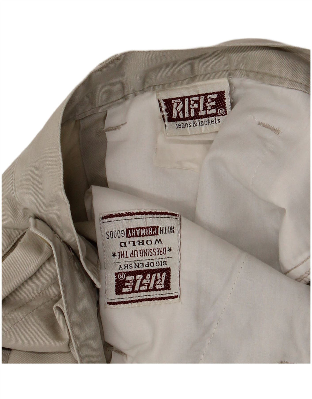 Pantaloncini chino con ancoraggio da uomo Rifle W36 Large Beige