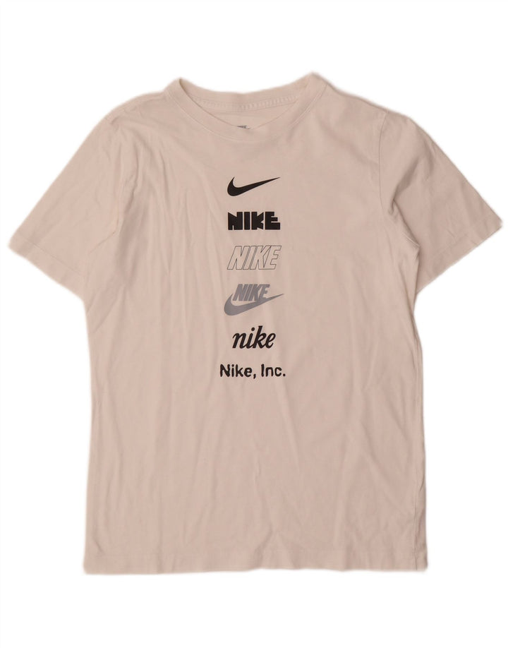 T-shirt grafica NIKE da bambino 13-14 anni XL in cotone bianco