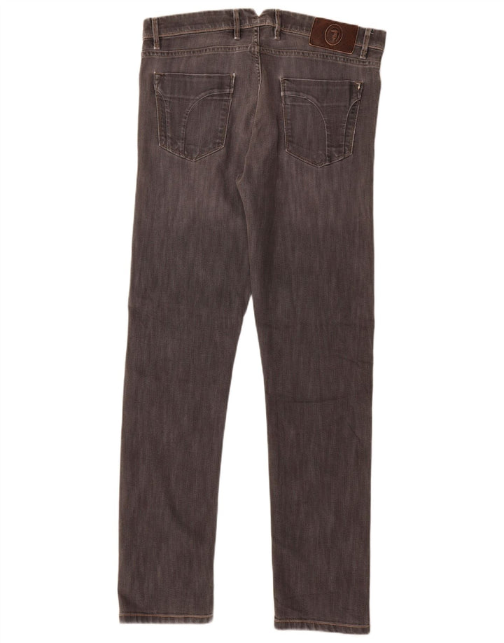 Jeans Slim Uomo Trussardi W33 L34 Cotone Grigio
