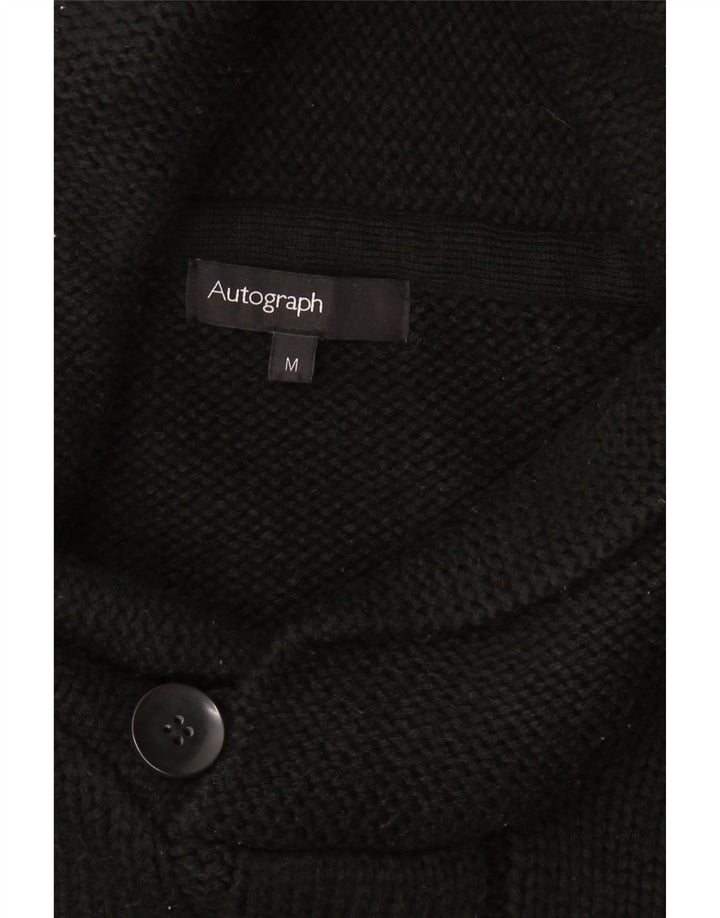 AUTOGRAPH  Mens Shawl Neck Jumper Sweater Medium Black