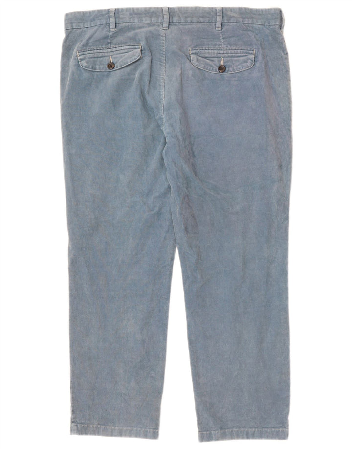 MARKS & SPENCER Pantaloni dritti da uomo in velluto a coste W40 L29 Blu