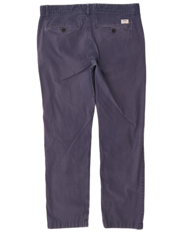 Pantaloni chino dritti da uomo Timberland W36 L30 in cotone blu