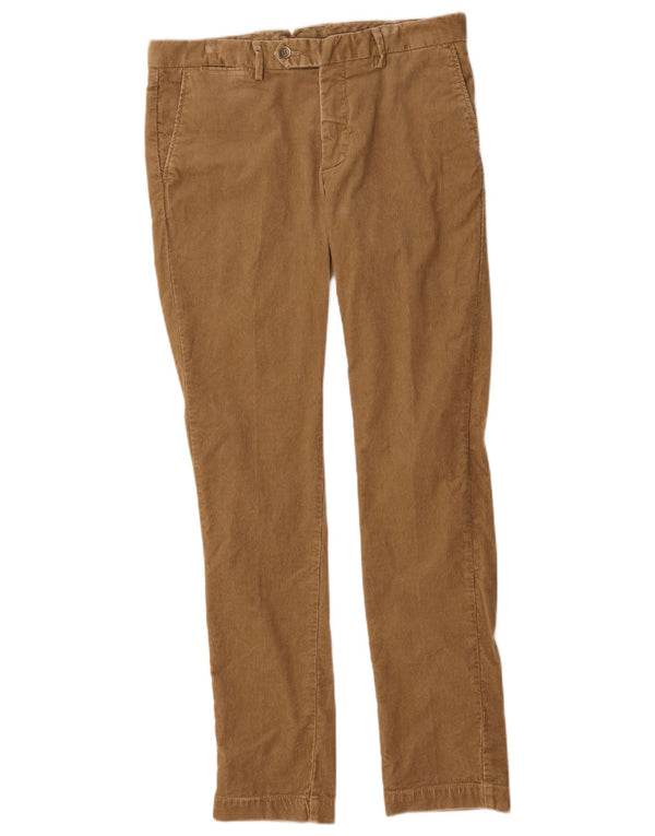 Pantaloni skinny da uomo in velluto a coste Hackett W32 L32 in cotone beige