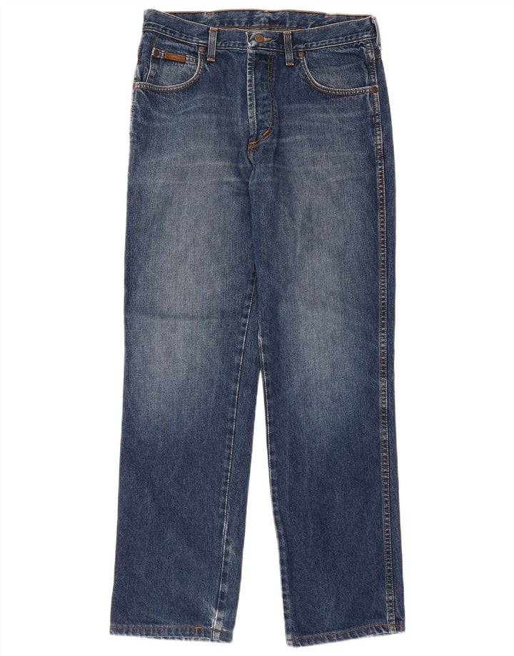 Jeans dritti da uomo Wrangler W33 L30 cotone blu