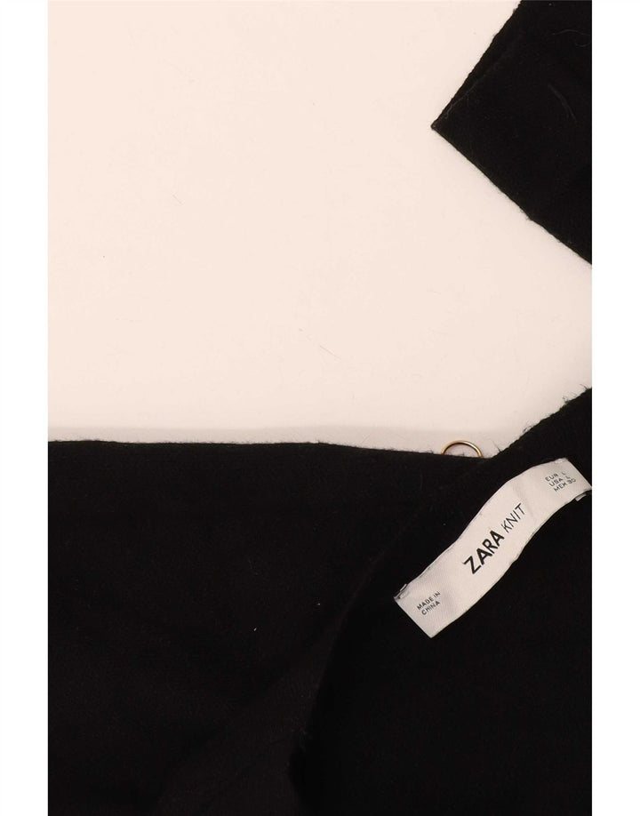 Maglione cardigan aperto lungo da donna Zara UK 16 grande nero