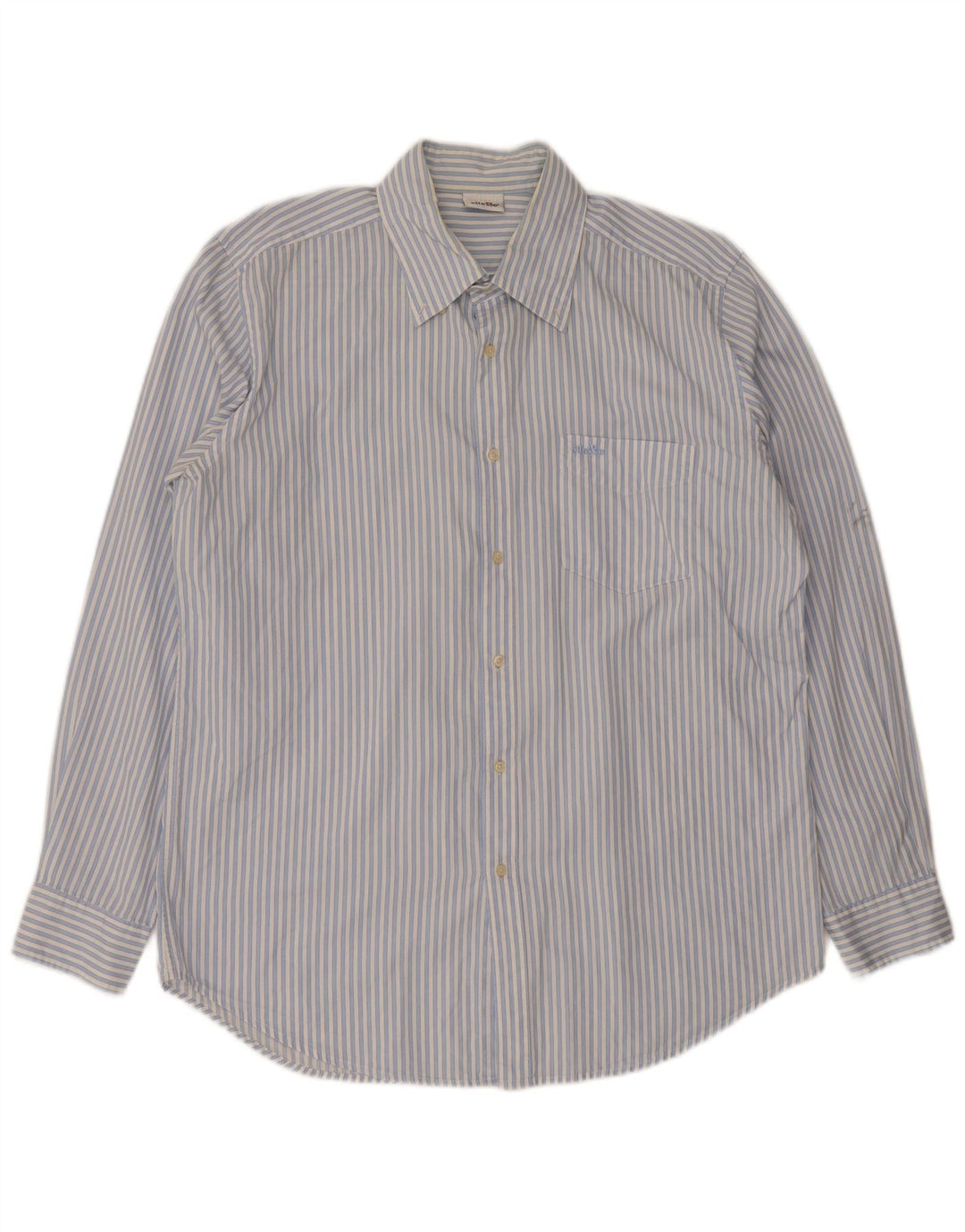 Camicia da uomo Ellesse XL in cotone a righe blu