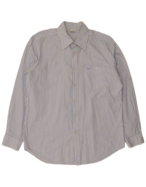 Camicia da uomo Ellesse XL in cotone a righe blu