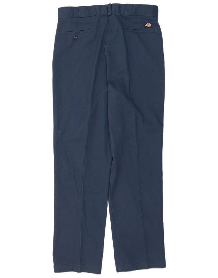 Pantaloni chino dritti da uomo Dickies W38 L34 poliestere blu navy