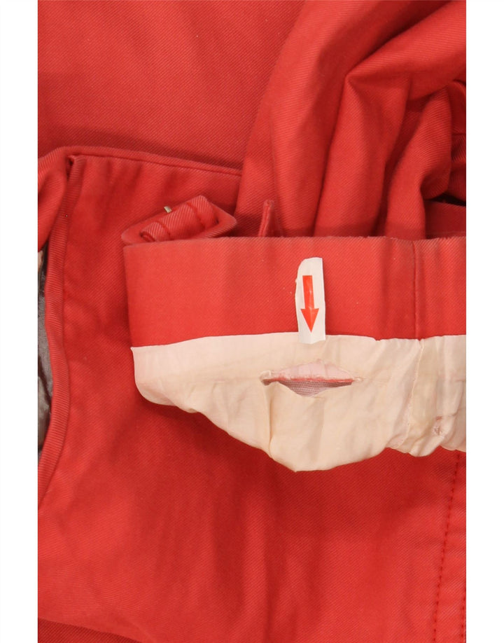 Trench corto da donna Coach UK 18 XL rosso cotone