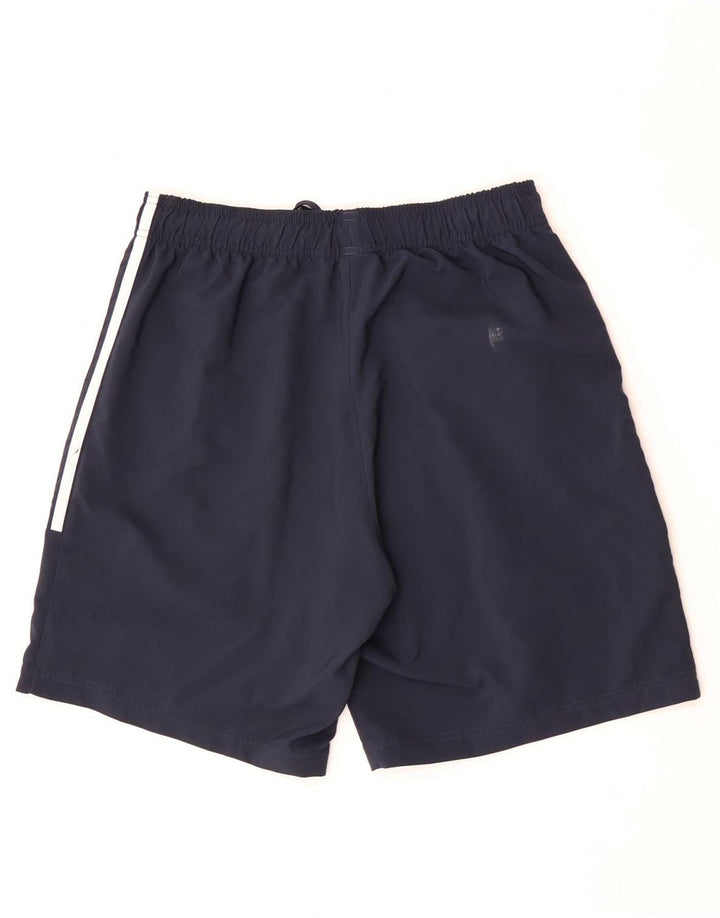 Pantaloncini sportivi da uomo Adidas medi in poliestere blu navy