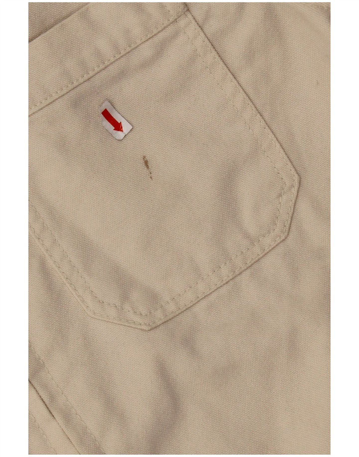 ZARA Mens Bomber Jacket UK 36 Small Beige Cotton