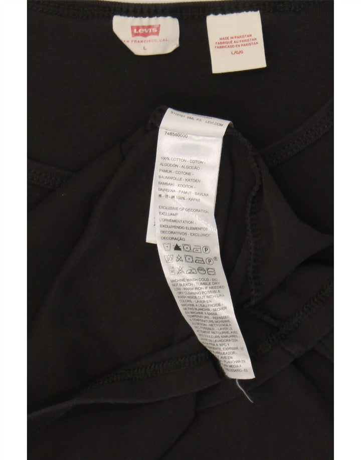 T-shirt da donna Levi's Top UK 14 grande cotone nero