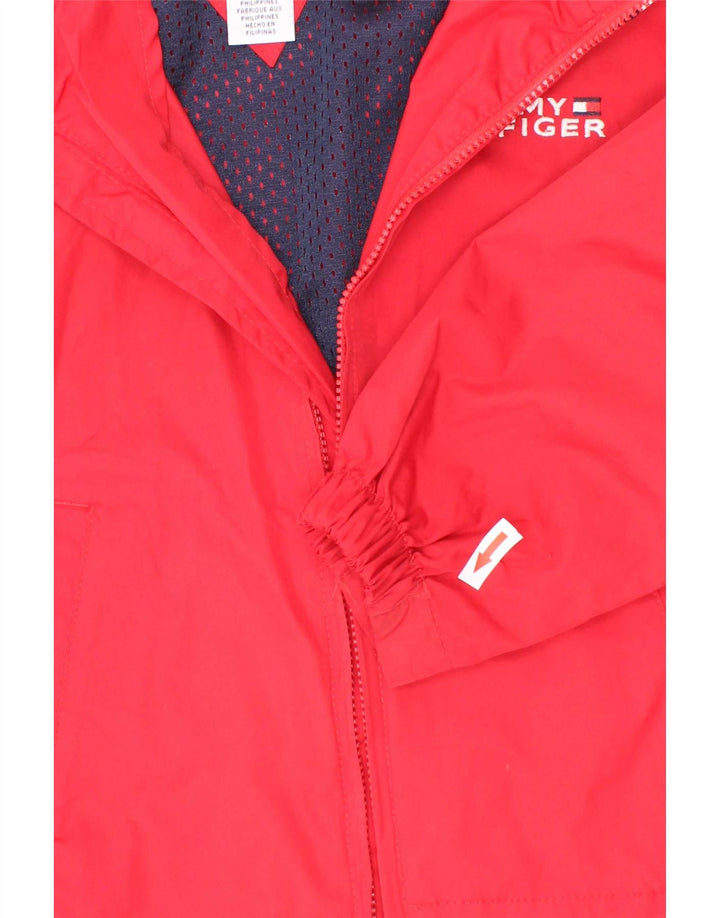 Bomber con cappuccio Tommy Hilfiger per ragazzi 4-5 anni rosso color block