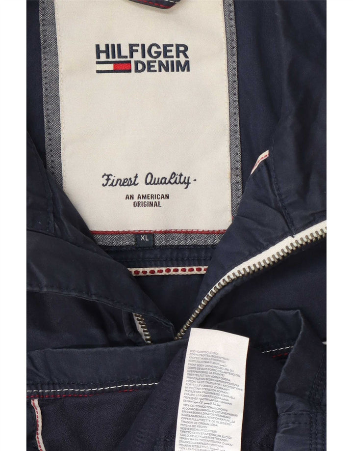 Giubbotto bomber da uomo Tommy Hilfiger UK 42 XL cotone blu navy