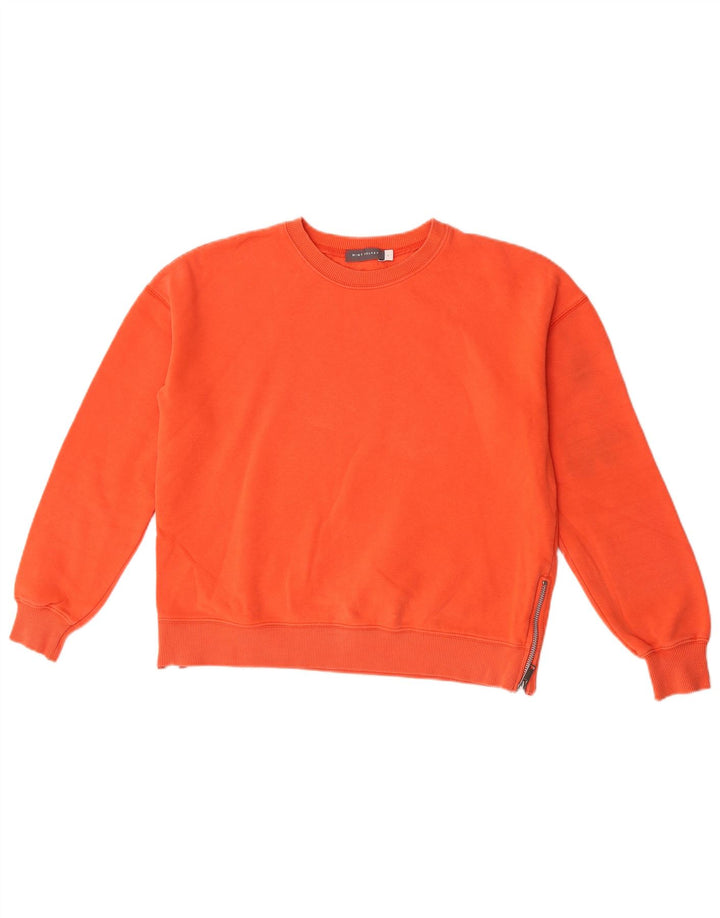 Maglione felpa oversize corto da donna MINT VELVET UK 10 piccolo arancione