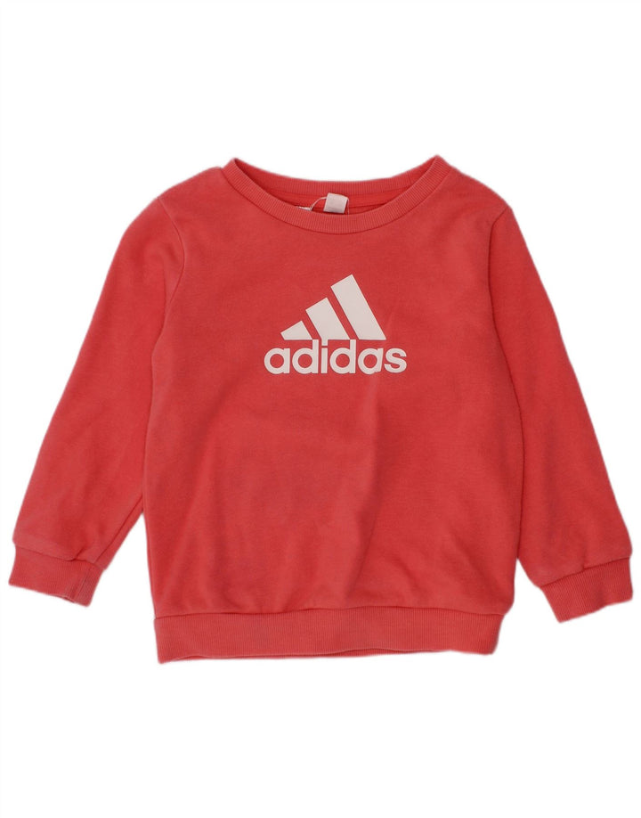 Tuta intera ADIDAS per ragazze con grafica 2-3 anni in cotone rosso