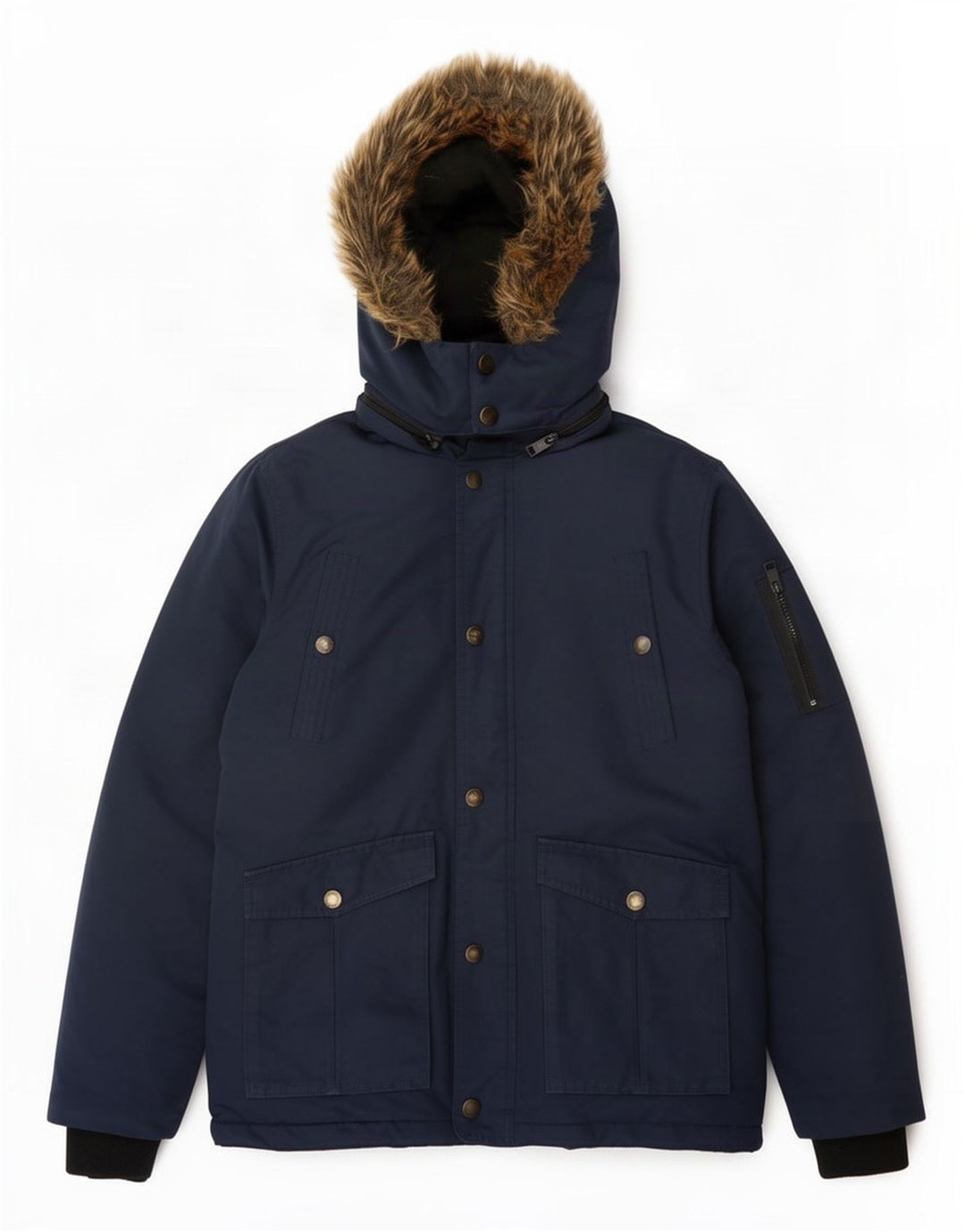 Giacca imbottita con cappuccio Diesel da ragazzo 13-14 anni in poliestere blu navy