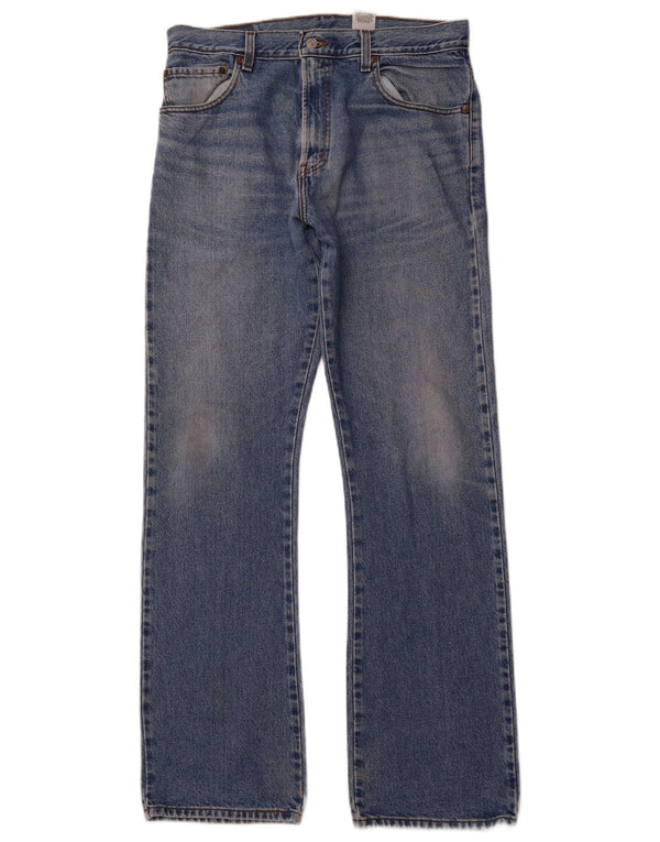 LEVI'S Uomo 517 Jeans Bootcut W34 L34 Cotone Blu