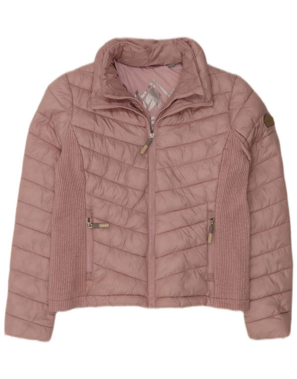Giacca imbottita da donna SUPERDRY UK 16 grande nylon rosa