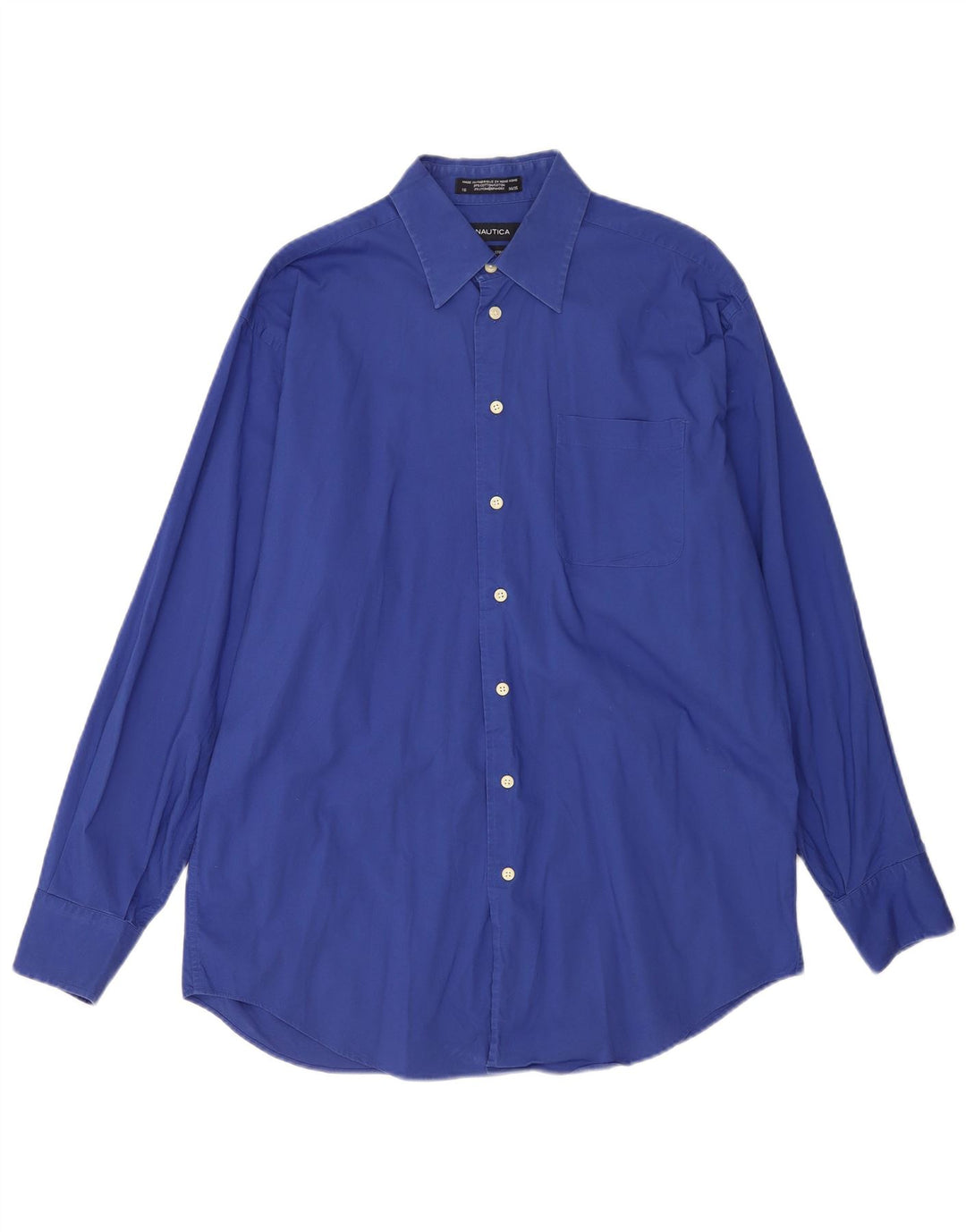 Camicia da uomo Nautica taglia 16 grande cotone blu