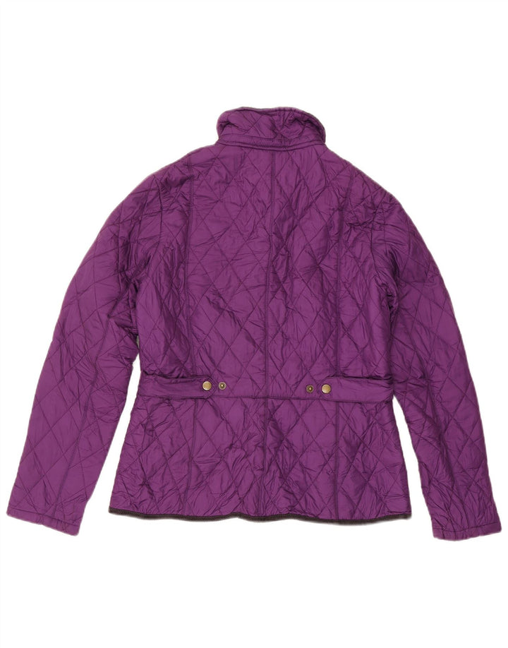 Giacca trapuntata da donna Barbour UK 12 Poliestere color block viola medio